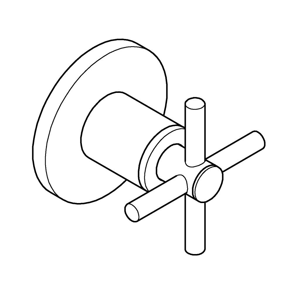 GROHE Atrio Ankastre stop valf teknik çizim