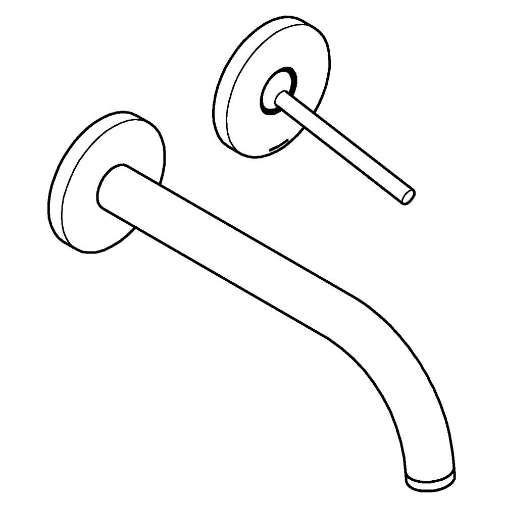 GROHE Atrio 2 Delikli joystick lavabo bataryası teknik çizim