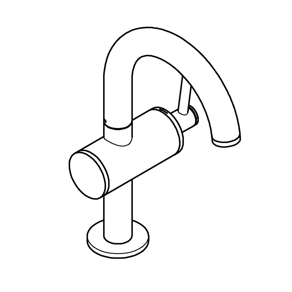 GROHE Atrio Tek kumandalı lavabo bataryası M-Boyut teknik çizim