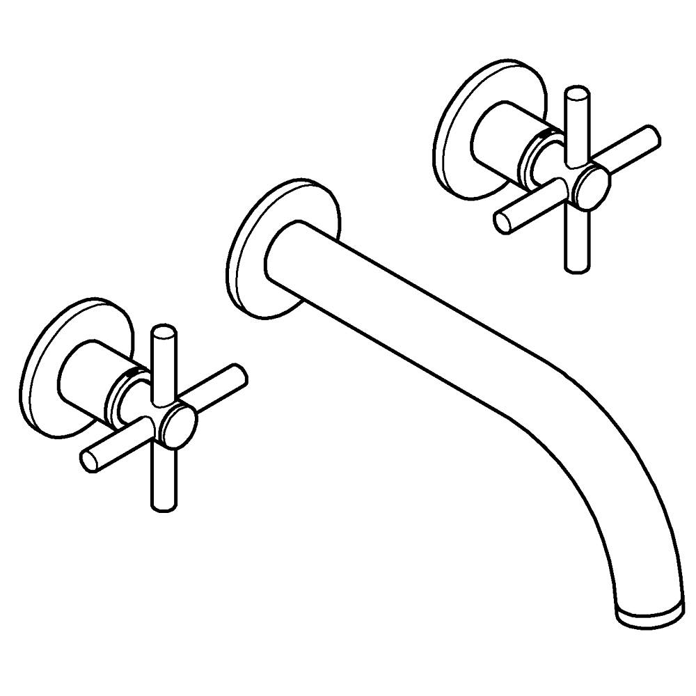 GROHE Atrio 3 delikli lavabo bataryası M-Boyut teknik çizim