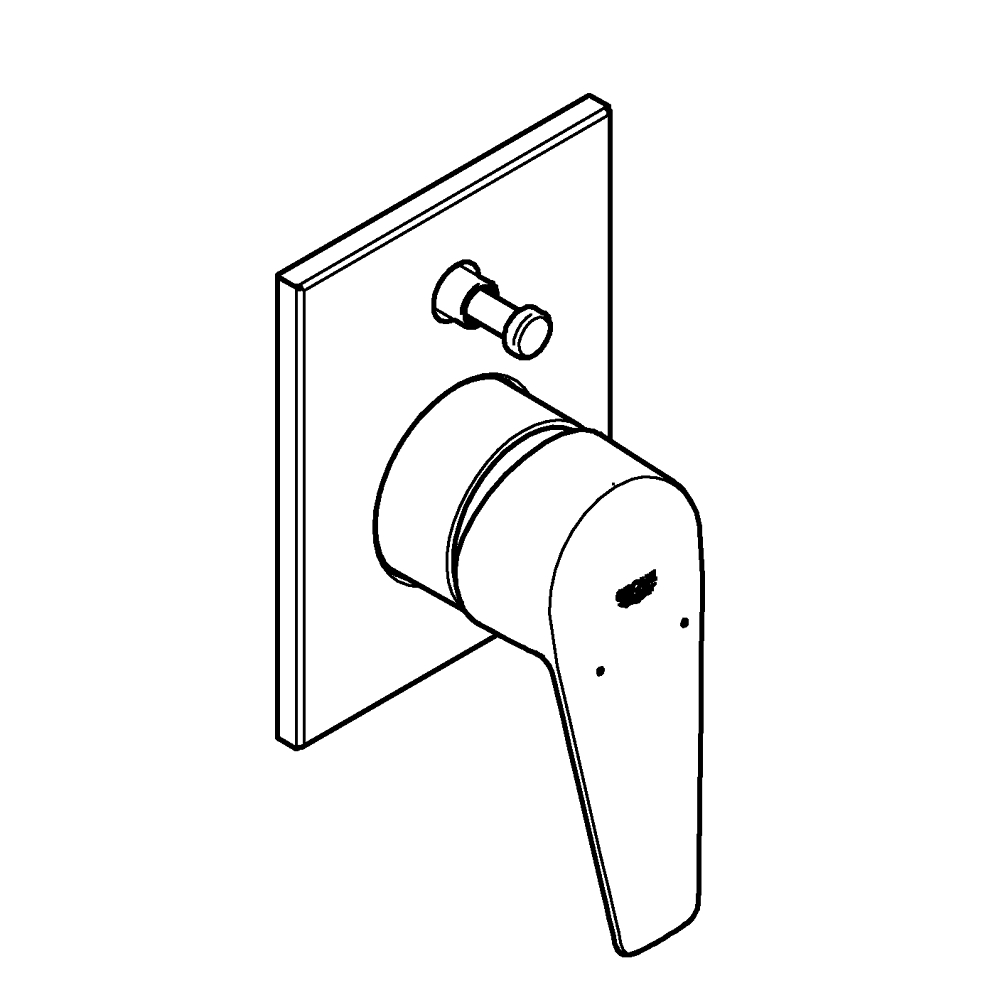 Tek kumandalı banyo bataryası teknik çizim
