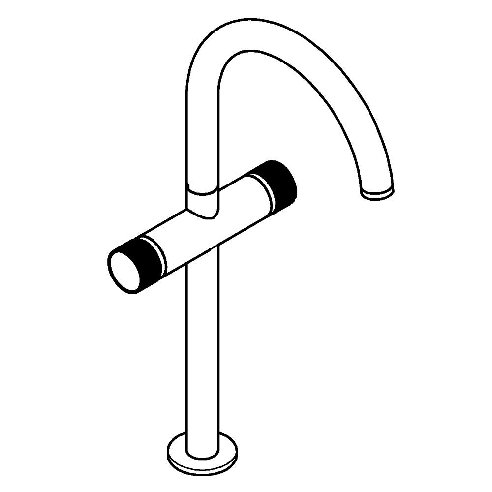 Tek delikli lavabo bataryası 1/2" XL-Boyut teknik çizim