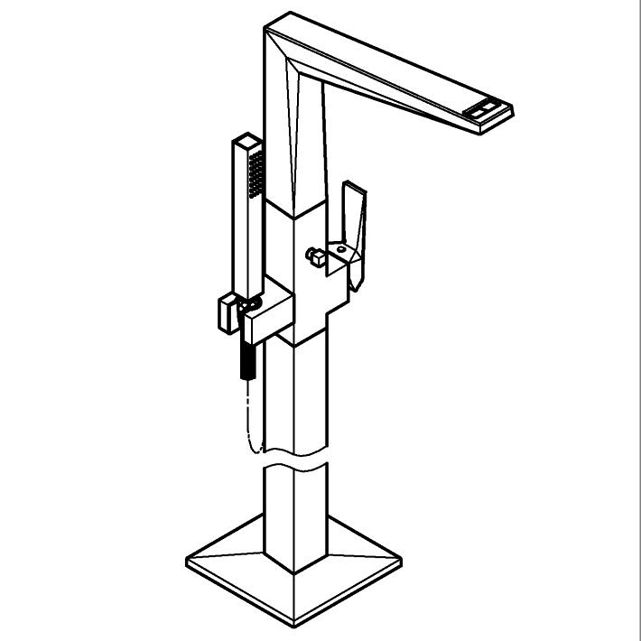Allure Brilliant Private Collection Yerden küvet bataryası ölçü ve teknik çizim