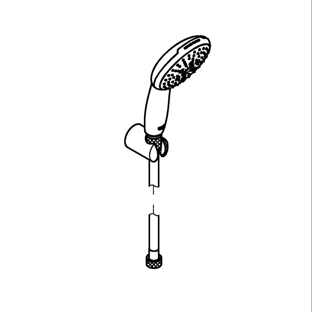 Wall holder set 3 sprays (Rain, Jet, Massage) teknik çizim