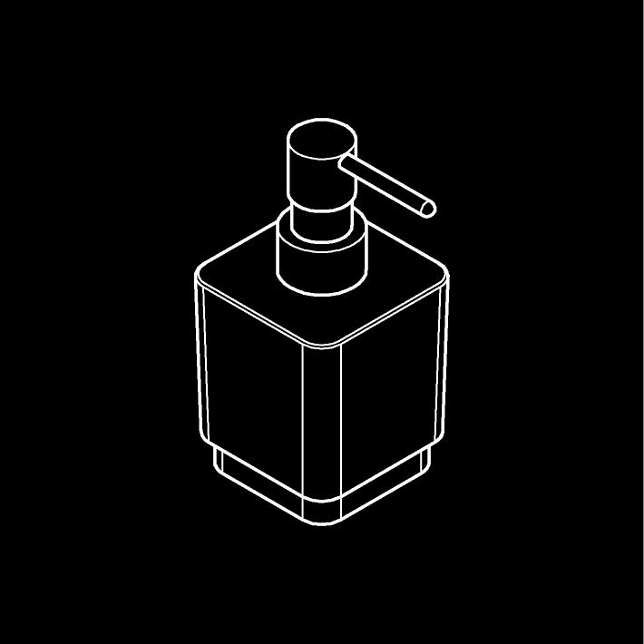 Selection Cube Sıvı sabunluk ölçü ve teknik çizim