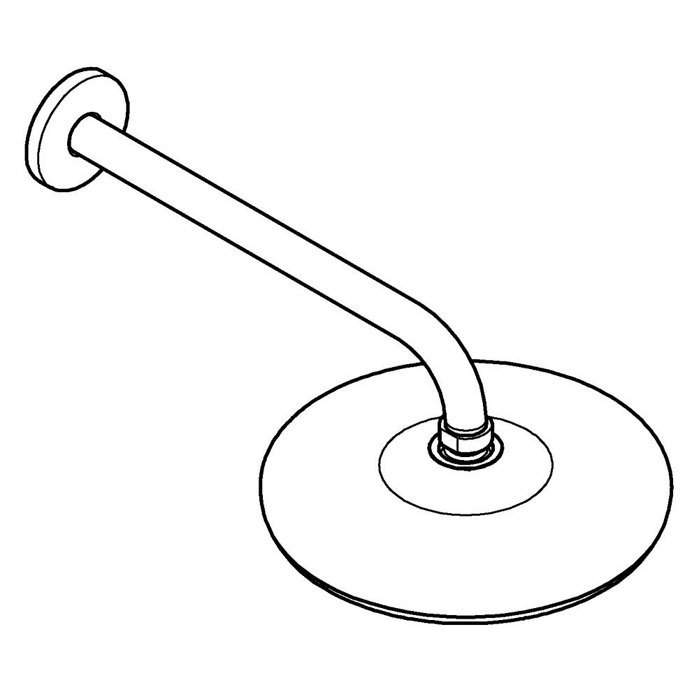 New Tempesta 100 Tek akışlı tepe duşu seti 286 mm teknik çizim