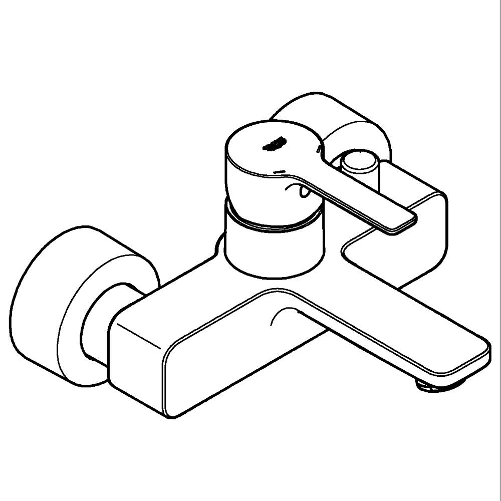 Lineare Tek kumandalı banyo bataryası teknik çizim