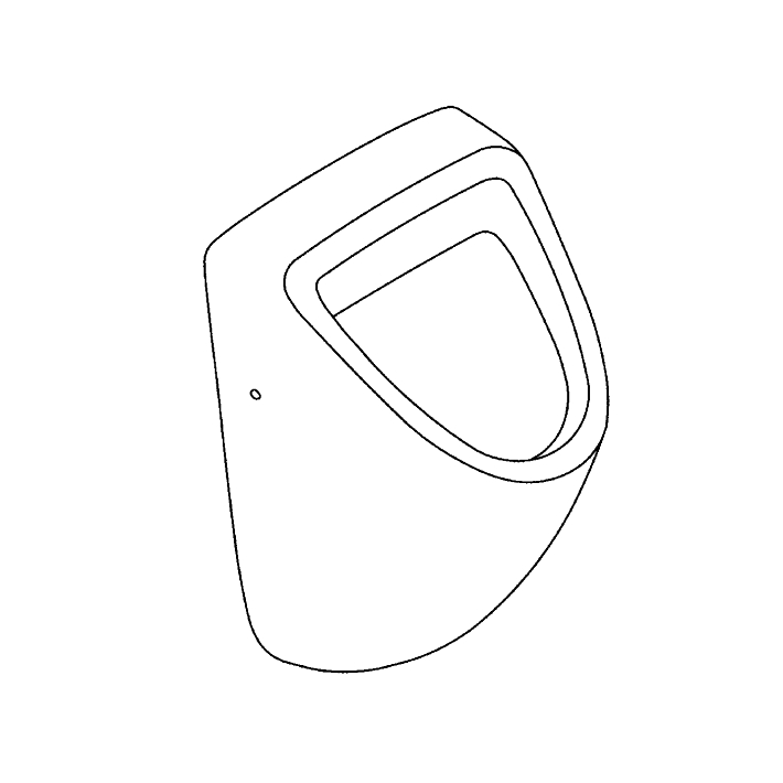 Bau Ceramic Urinal ölçü ve teknik çizim