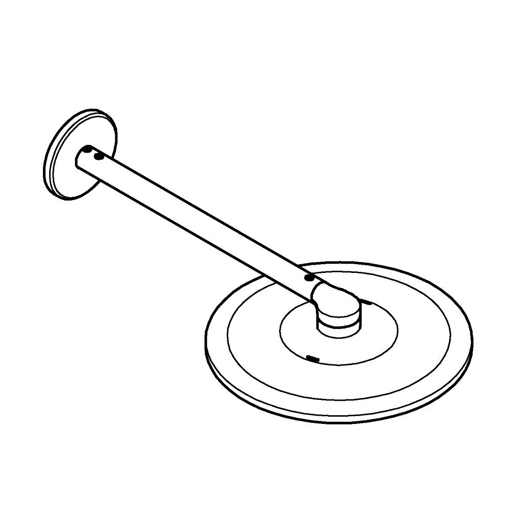 Tepe duşu seti 430 mm, 2 akışlı teknik çizim