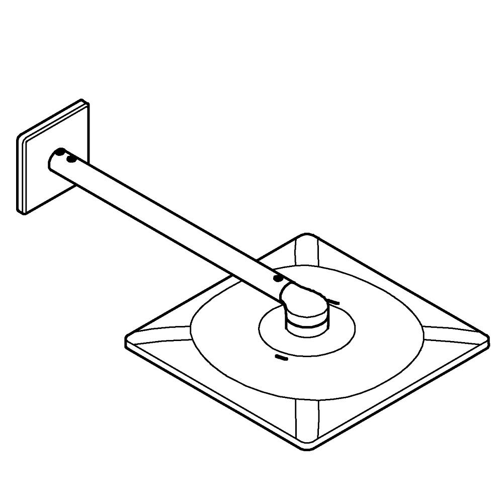Tepe duşu seti 430 mm, 2 akışlı teknik çizim