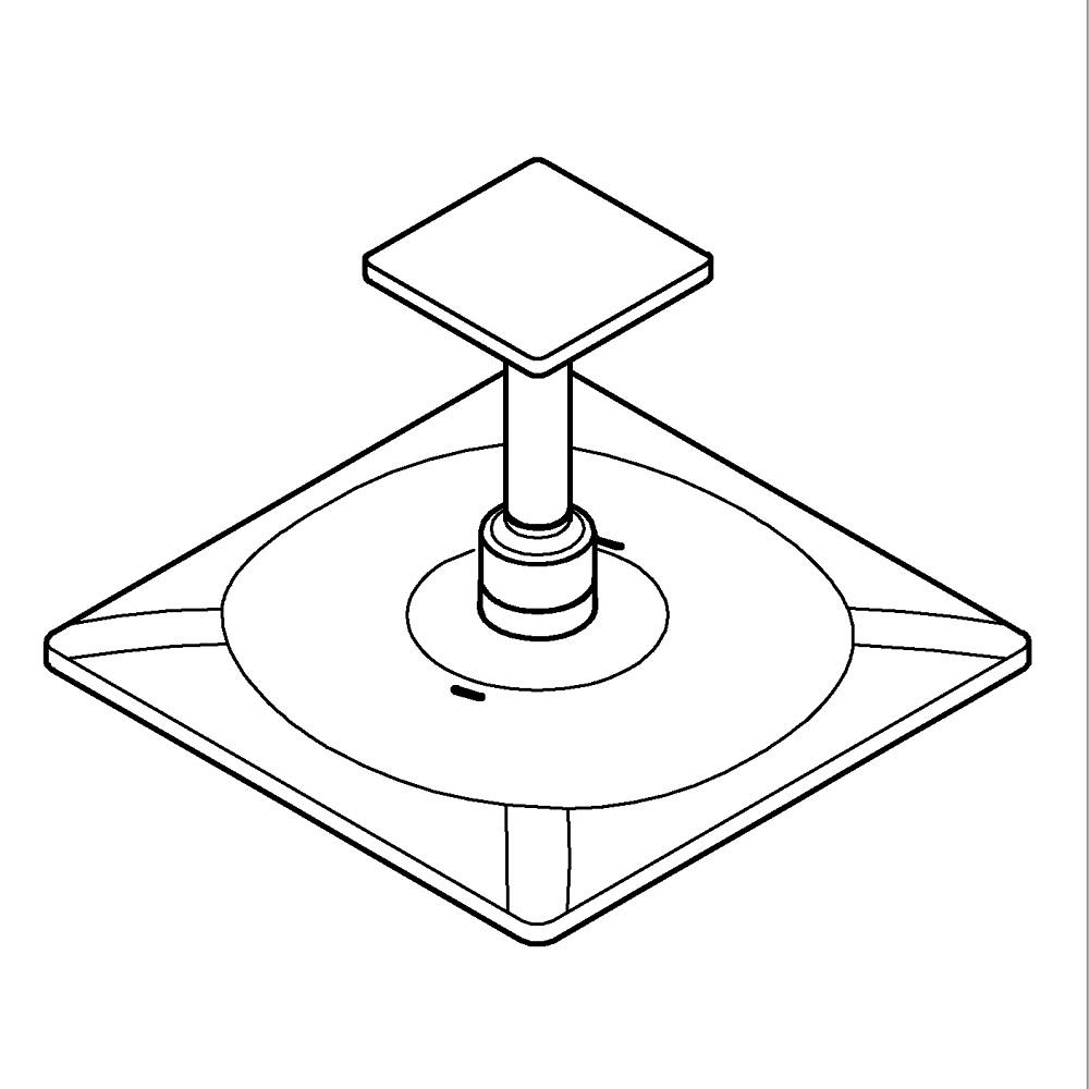 Tepe duşu seti 142 mm, 2 akışlı teknik çizim
