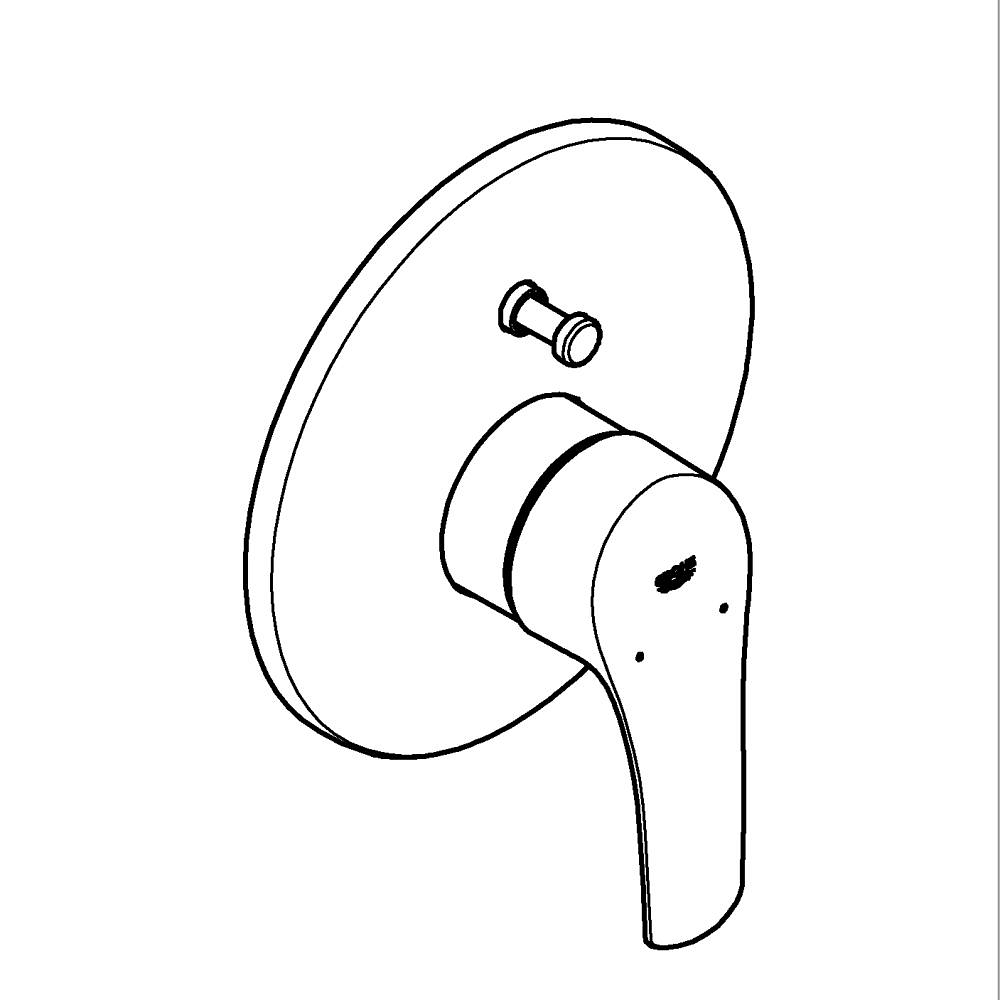 Tek kumandalı banyo bataryası teknik çizim