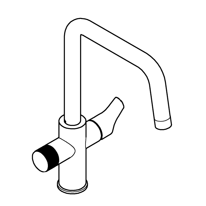 GROHE Blue Pure Eurosmart Filter faucet ölçü ve teknik çizim