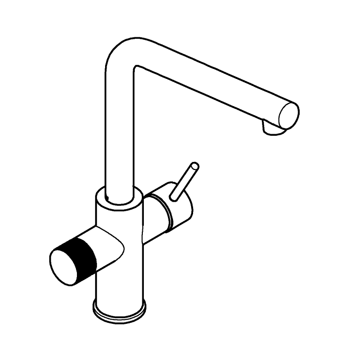 GROHE Blue Pure Minta Filter faucet ölçü ve teknik çizim