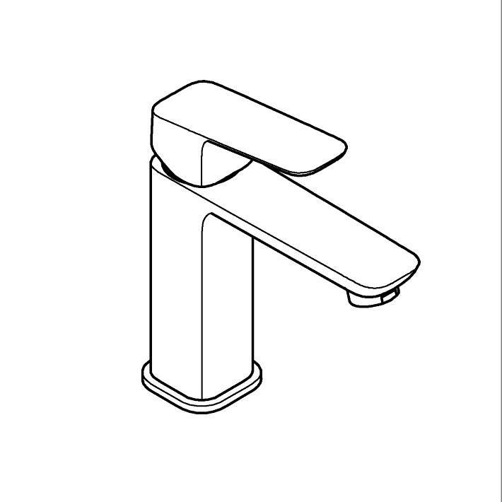 GROHE Cubeo Tek kumandalı lavabo bataryası M-Boyut ölçü ve teknik çizim
