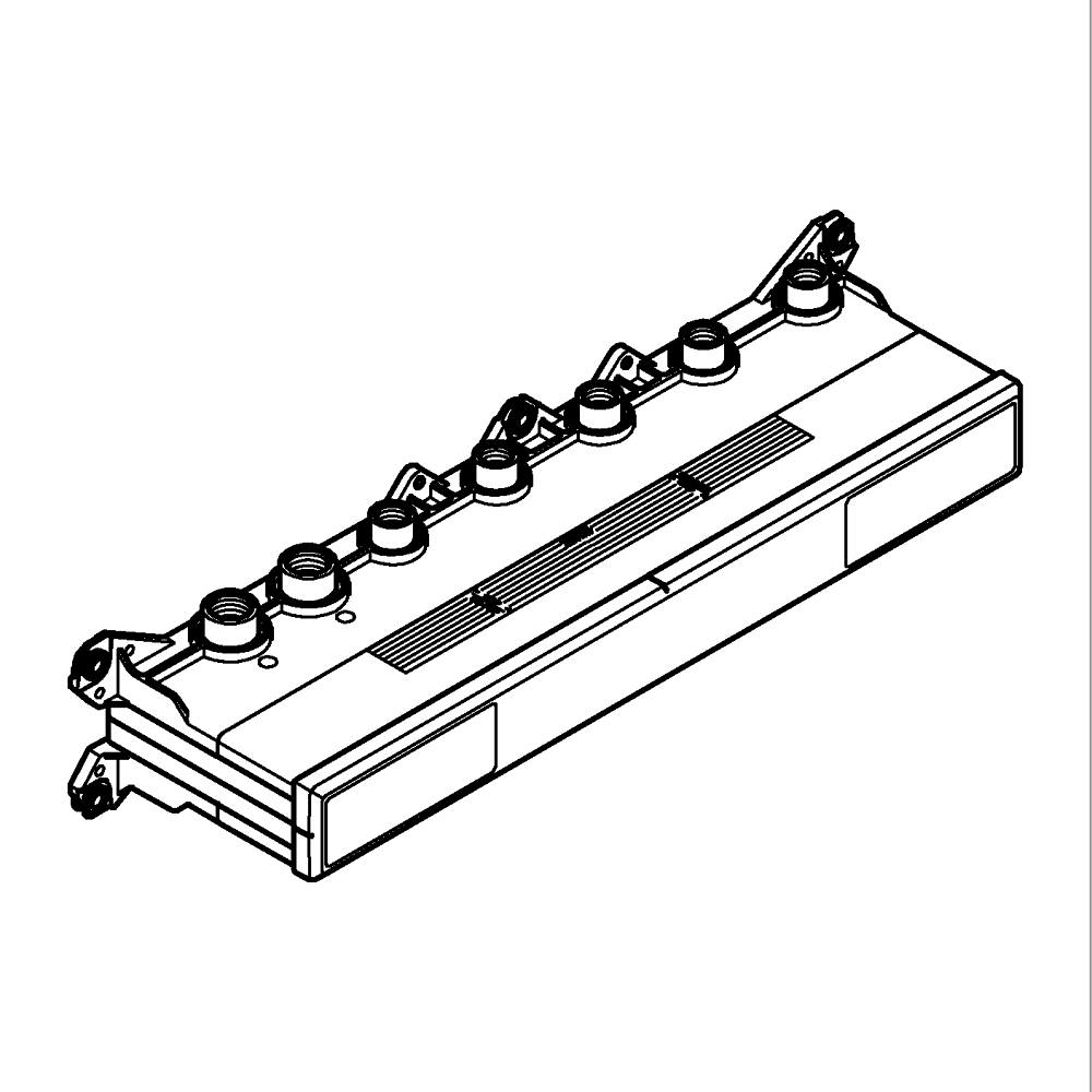 Thermostatic concealed installation box with 5 valves teknik çizim