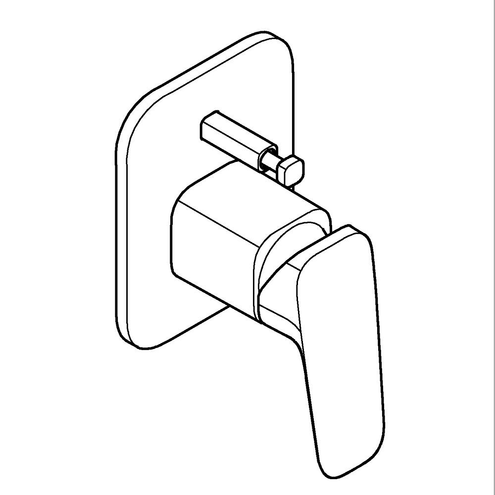 Tek kumandalı banyo bataryası teknik çizim