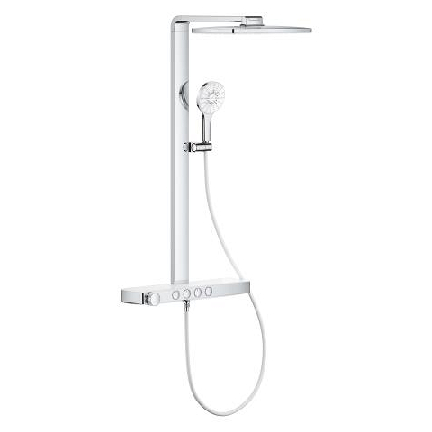 Shower system with thermostat for wall mounting