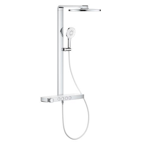 Shower system with thermostat for wall mounting