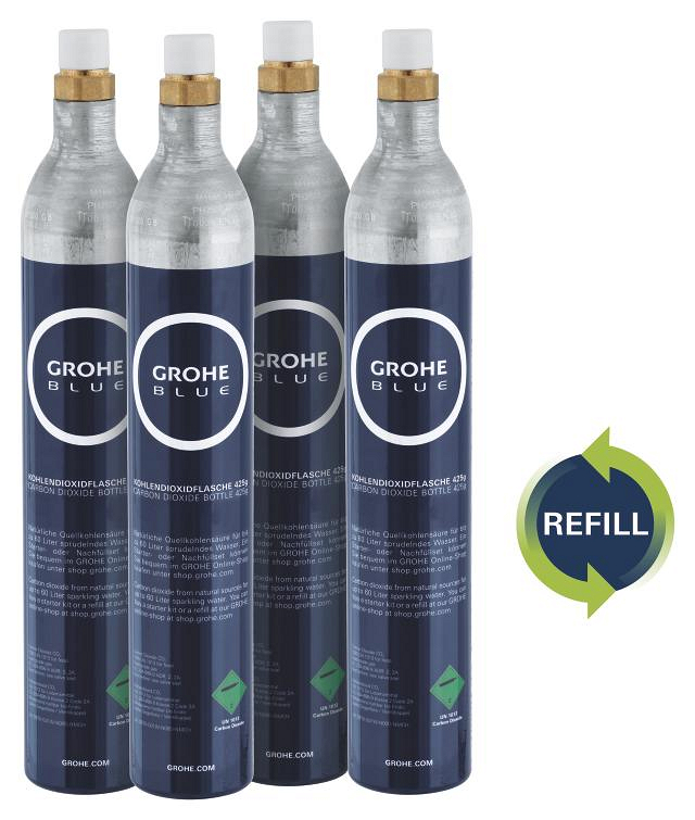 GROHE Blue Refill 425 g CO<sub>2</sub> bottles (4 pieces)