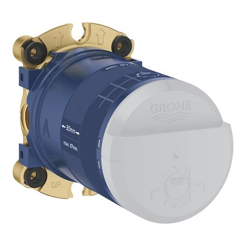 Concealed installation box for head shower 2 sprays