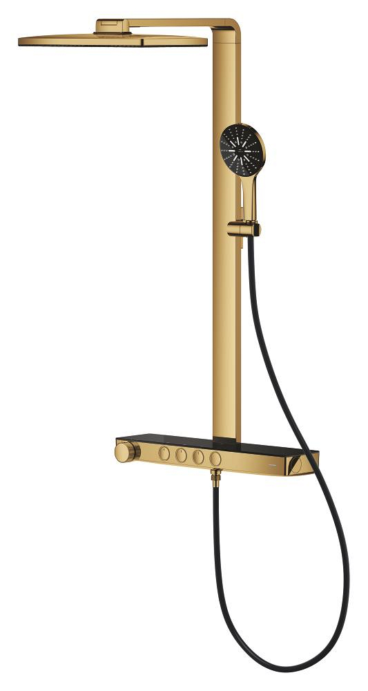 Shower system with thermostat for wall mounting