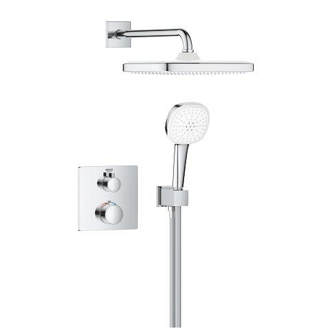 Grohtherm Pack pour douche encastrée avec Tempesta Cube 250