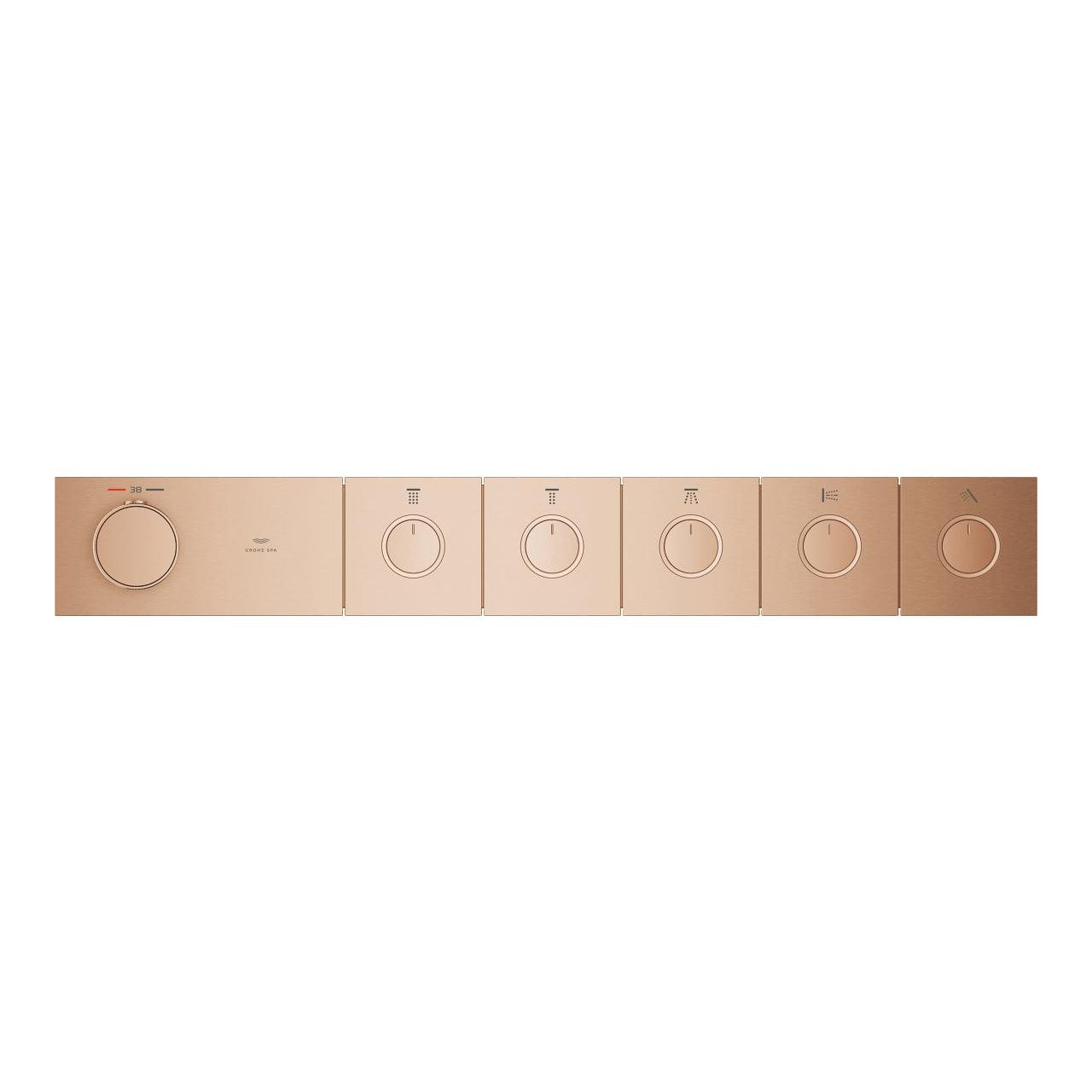 Grohtherm Aqua Tiles Thermostat for Concealed Installation With 5 Valves