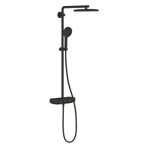 Shower system with thermostat for wall mounting