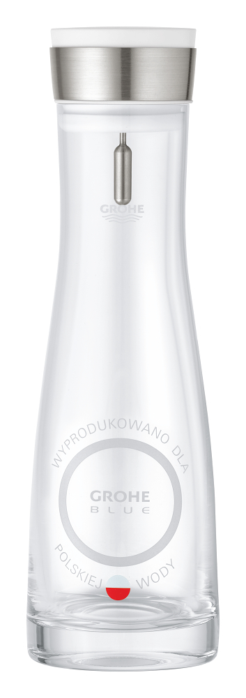 Glass Carafe 'Made for Polish water'