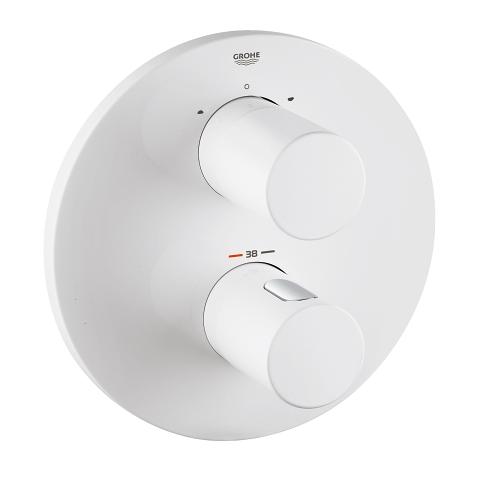 Thermostat with integrated 2-way diverter for bath or shower with more than one outlet