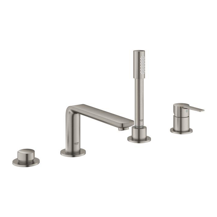 GROHE Eurostyle Cosmopolitan Wannenarmatur – 4-Loch Einhandmischer Mit Handbrause, Chrom