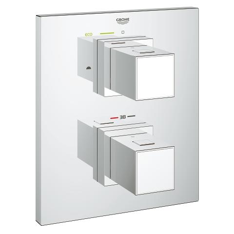 Thermostat mit integrierter 2-Wege-Umstellung für Wanne oder Dusche mit mehr als einer Brause
