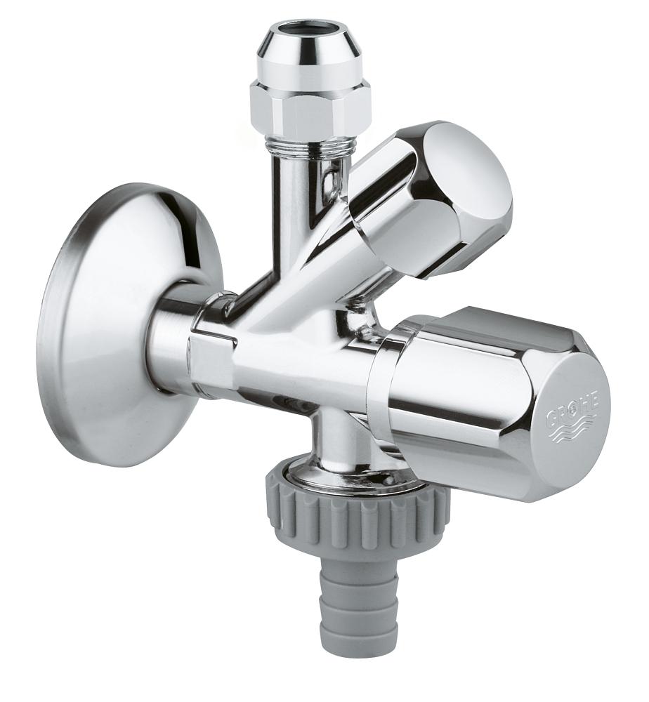 ROBINET EQUERRE DE SECURITE 1/2" SORTIE 3/8" SERIE ORIGINAL WAS CHROME GROHE