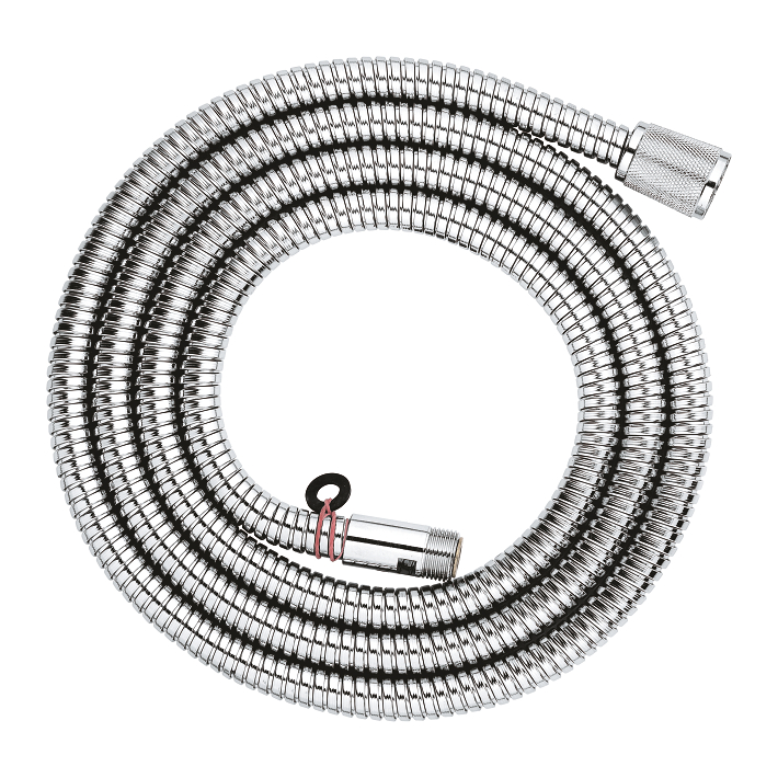 VitalioFlex LongLife - Metal Shower Hose 2000mm with Bath Rim Pull-out - Chrome 1