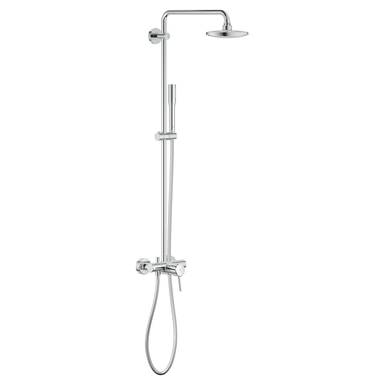 Euphoria Concetto System 180 Shower system with single lever mixer for