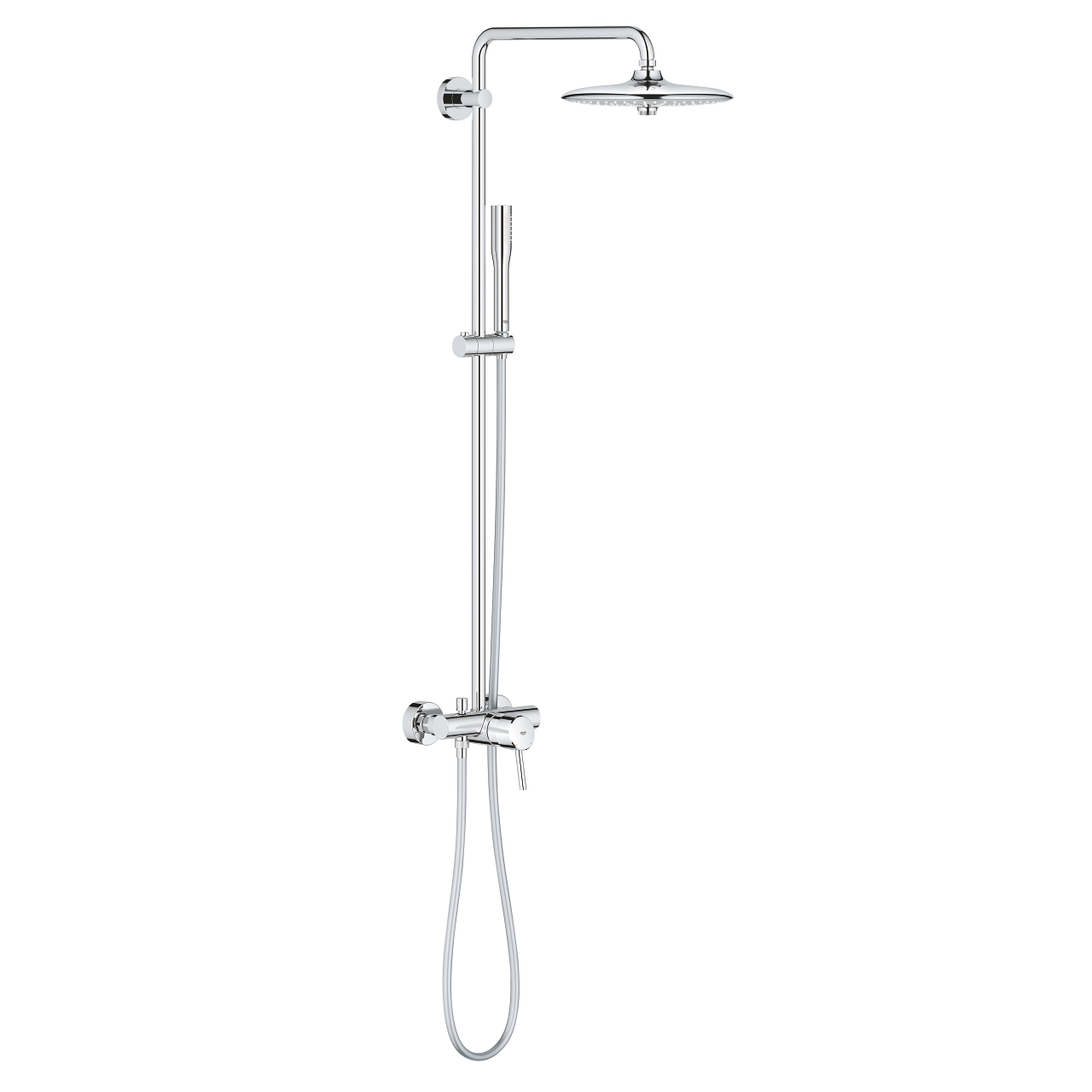 Euphoria Concetto System 260 Shower system with single lever mixer for