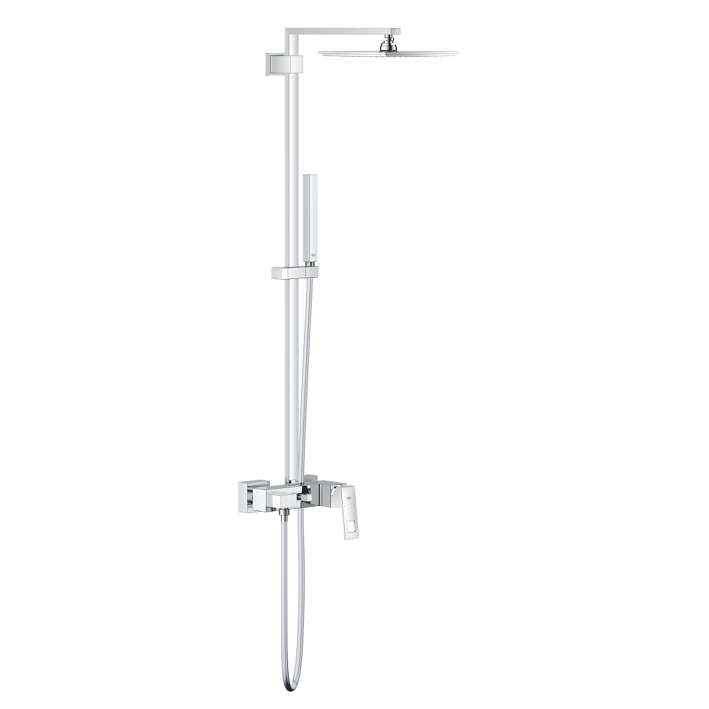 Euphoria Cube System 230 Shower system with single lever mixer for wall