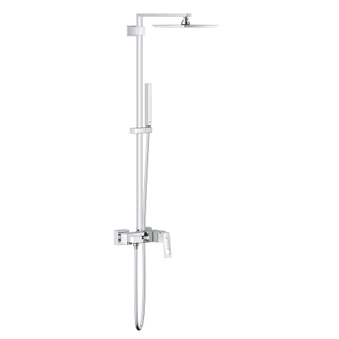 Euphoria Cube System 230 Shower system with single lever mixer for wall mounting
