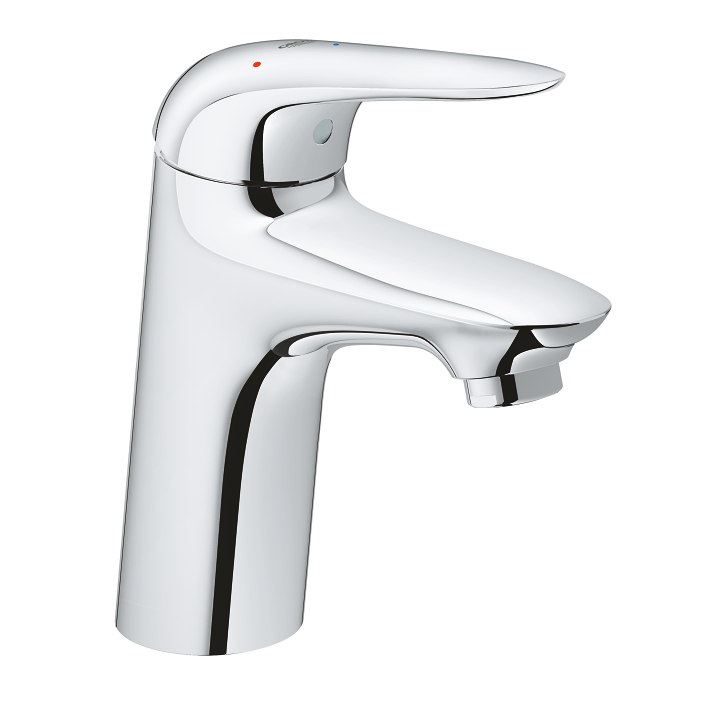 Wave - Basin Tap S-Size with Push-open Waste Set - Energy Saving - Chrome 1