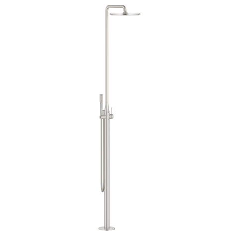 Single-lever free-standing shower system