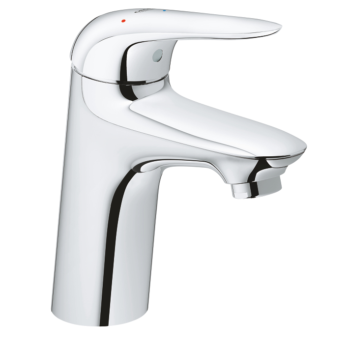 Wave - Basin Tap with S-Size Push-open Waste Set - Energy Saving - Chrome 1