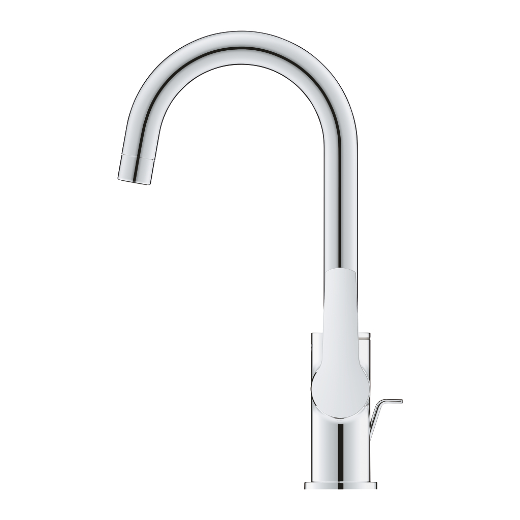 Grohe Start Flow L-size wastafelkraan met trekwaste chroom
