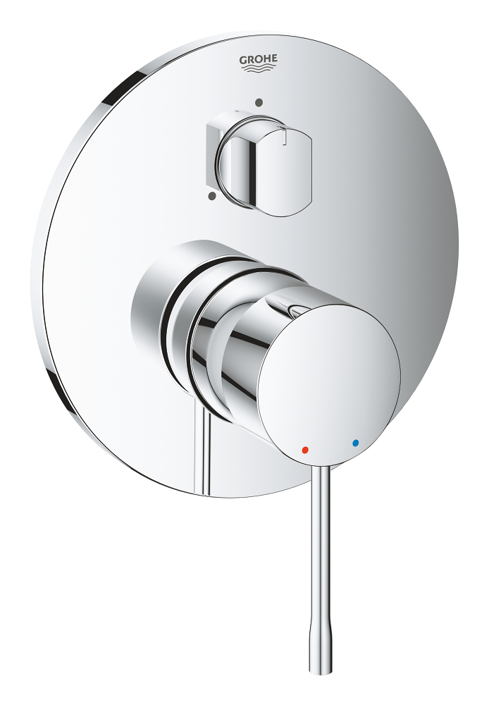 Single-lever mixer with 3-way diverter