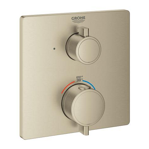 Thermostatic mixer for 1 outlet with shut off valve