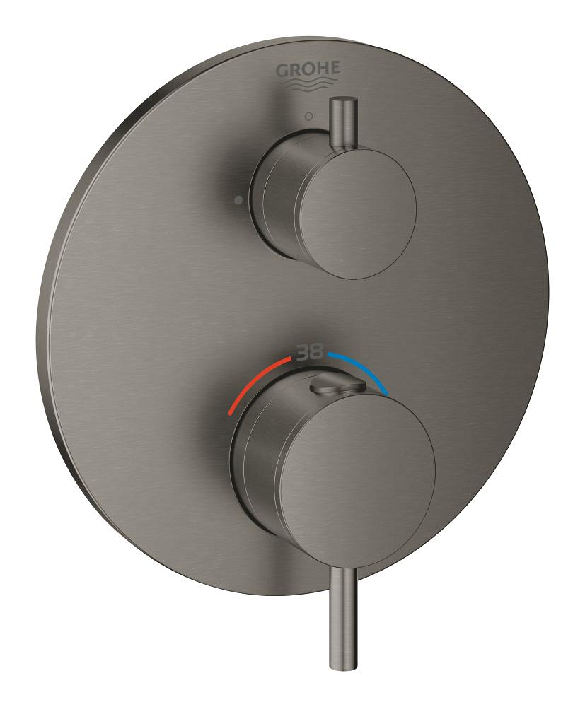 Thermostatic mixer for 1 outlet with shut off valve