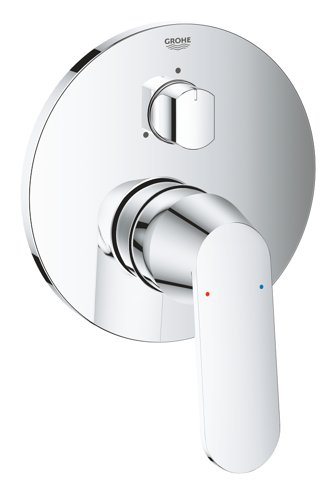 Single-lever mixer with 3-way diverter