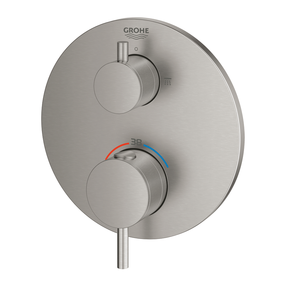 Atrio Thermostatic shower mixer for 2 outlets with integrated shut off/diverter valve GROHE