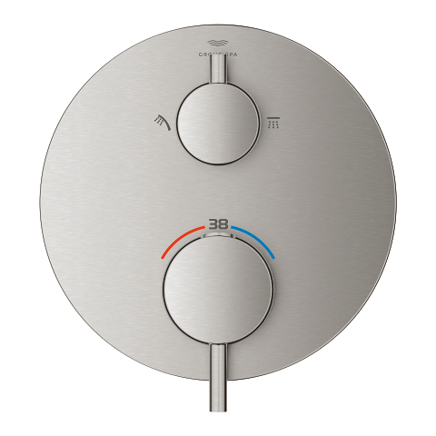 Atrio Thermostat-Brausebatterie mit integrierter 2-Wege-Umstellung
