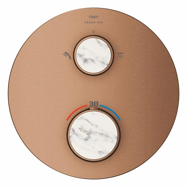 Atrio Private Collection Thermostatic shower mixer for 2 outlets  